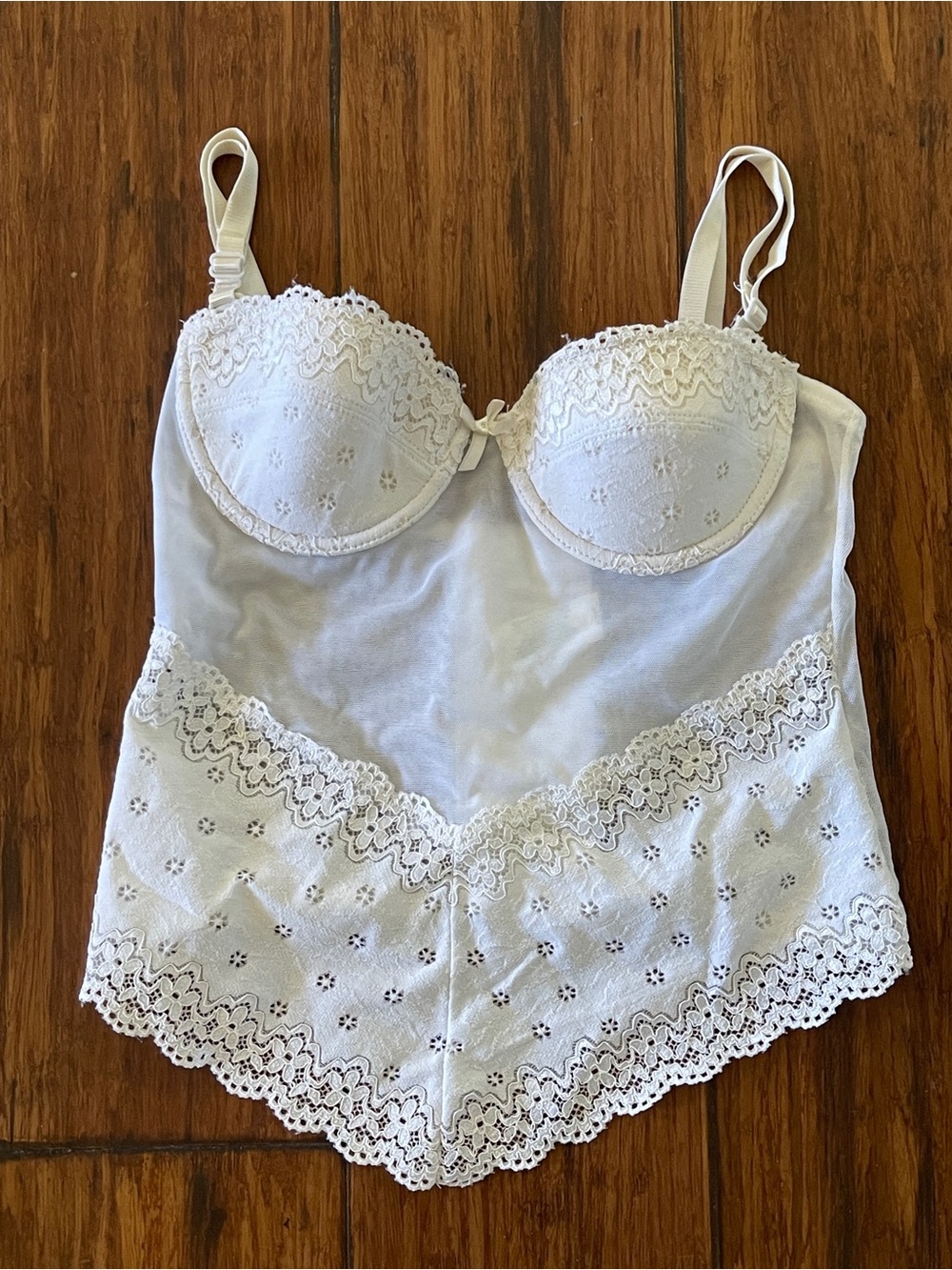 White Fox Boutique Women's White Corset Sz: Small